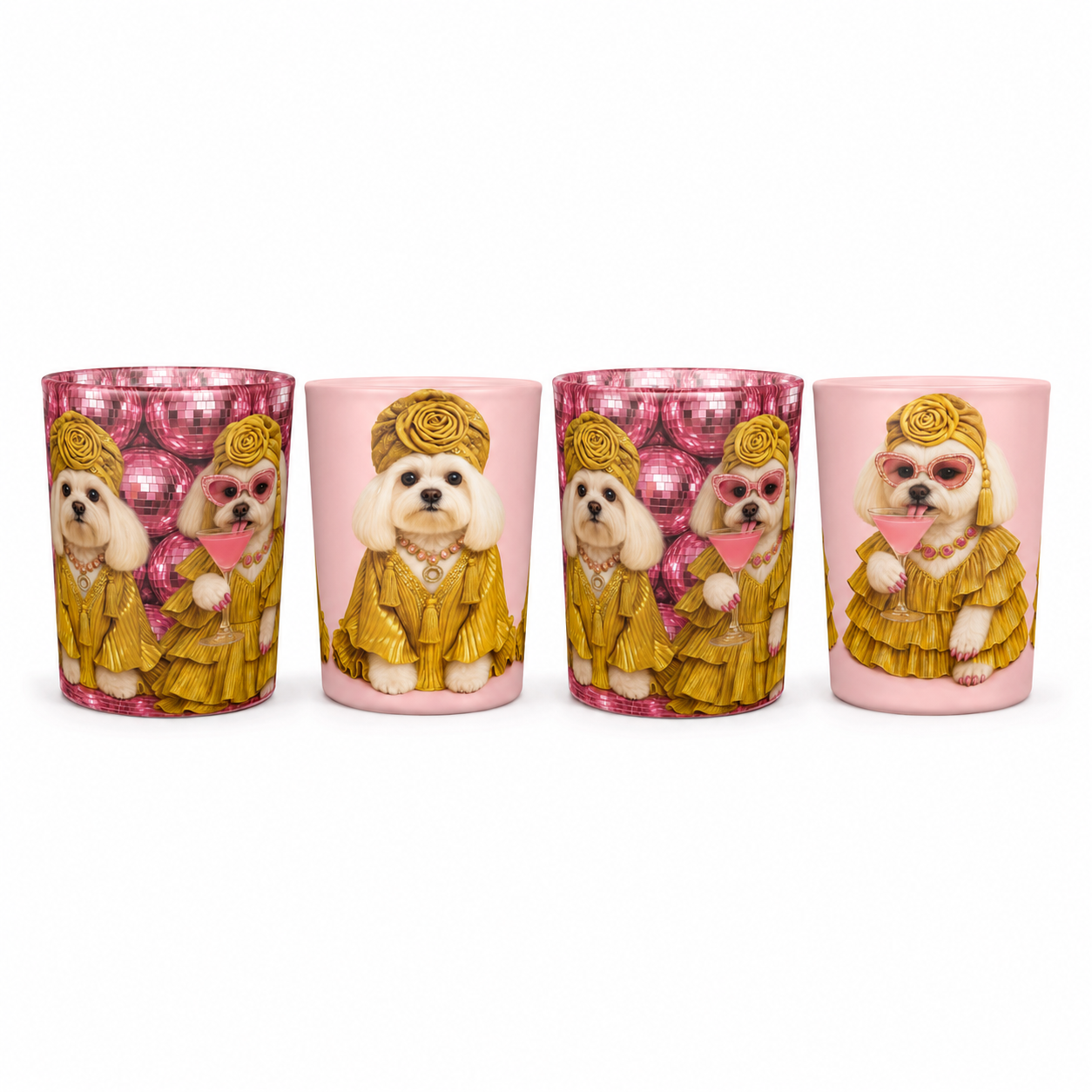 Bianca Stagger Shot Shot Shot Glass 4 set
