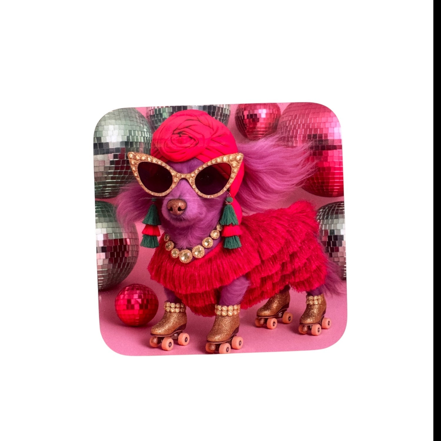 Disco Diva Mix & Match Gloss Drink Coasters