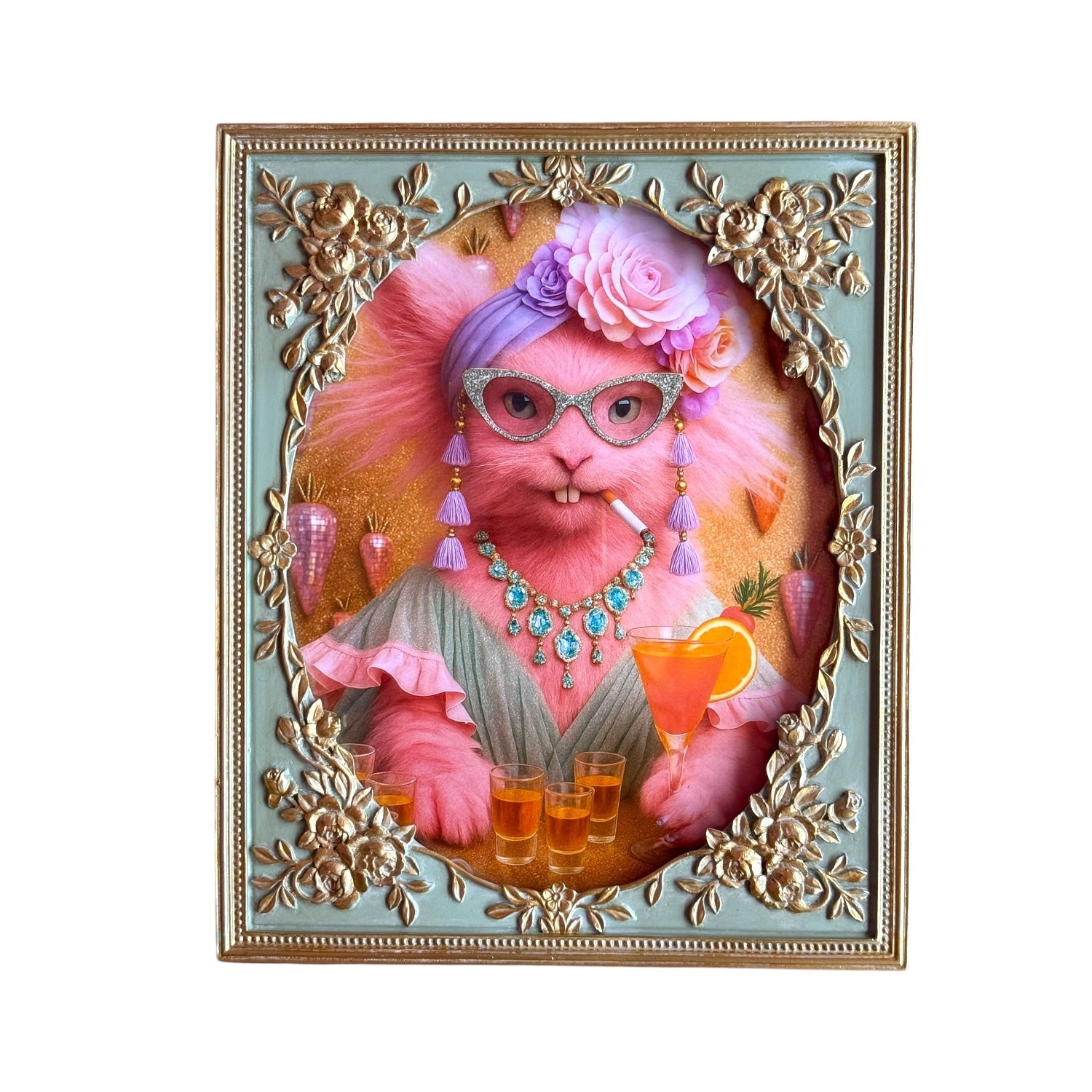 Bad Bunnie Ash Lil in Mint Fancy Frame