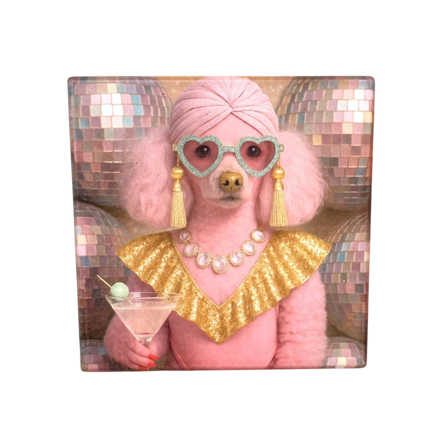 CUSTOM PAWTRAIT CERAMIC DRINK COASTERS x 4